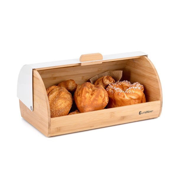 Chlebak bambusowy E-6046, pojemnik na pieczywo, do przechowywania w kuchni