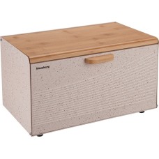 Chlebak Klausberg KB-7465 dwustronny stalowo-drewniany kremowy do przechowywania pieczywa