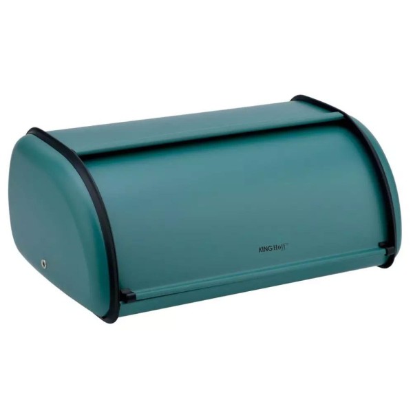 Chlebak Kinghoff KH-1755 stalowy 36 cm zielony do przechowywania pieczywa