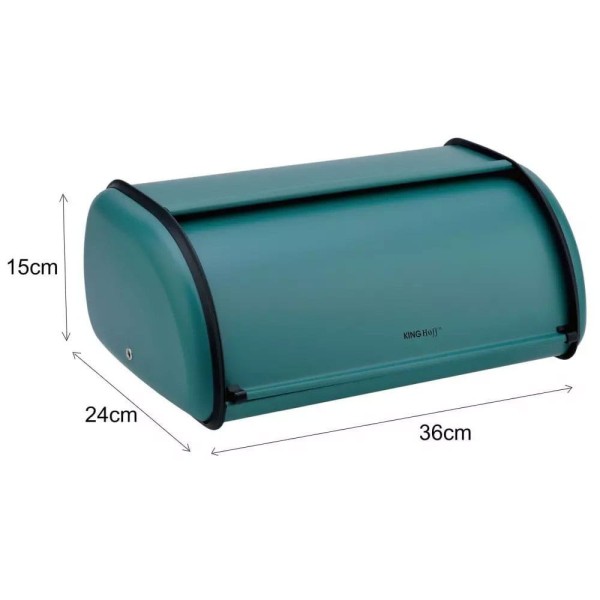 Chlebak Kinghoff KH-1755 stalowy 36 cm zielony do przechowywania pieczywa