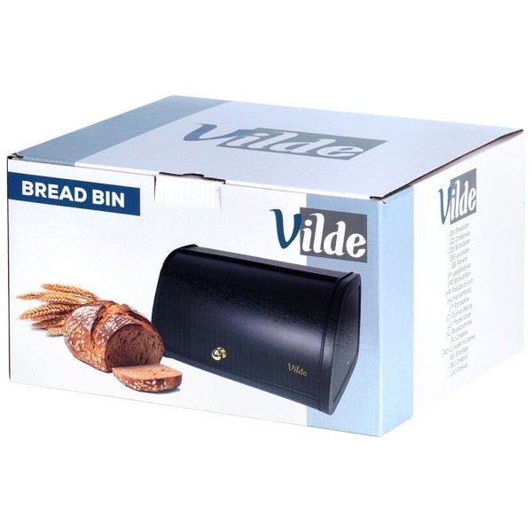 Chlebak metalowy, VILDE, 259621, czarny, 30x26.5x17 cm, Wyposażenie kuchni / Przechowywanie żywności / Chlebaki