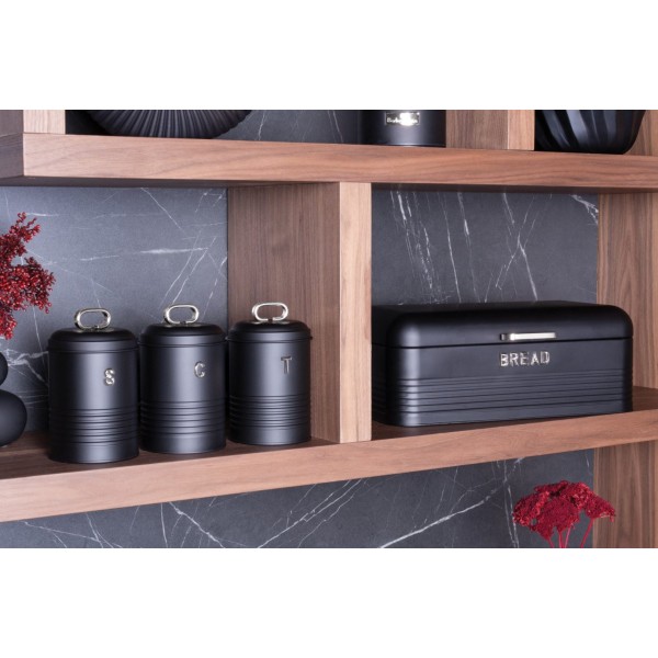 Chlebak Berlinger Haus Black Silver BH-6754 stalowy z 3 pojemnikami do przechowywania pieczywa