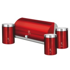 Chlebak Berlinger Haus Burgundy BH-6729 stalowy z 3 pojemnikami do przechowywania pieczywa