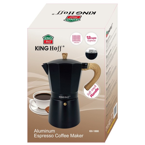 Kawiarka Kinghoff KH-1888 do espresso ciśnieniowa 600 ml na 12 filiżanek