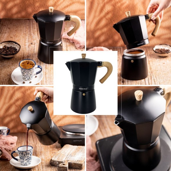Kawiarka Kinghoff KH-1888 do espresso ciśnieniowa 600 ml na 12 filiżanek