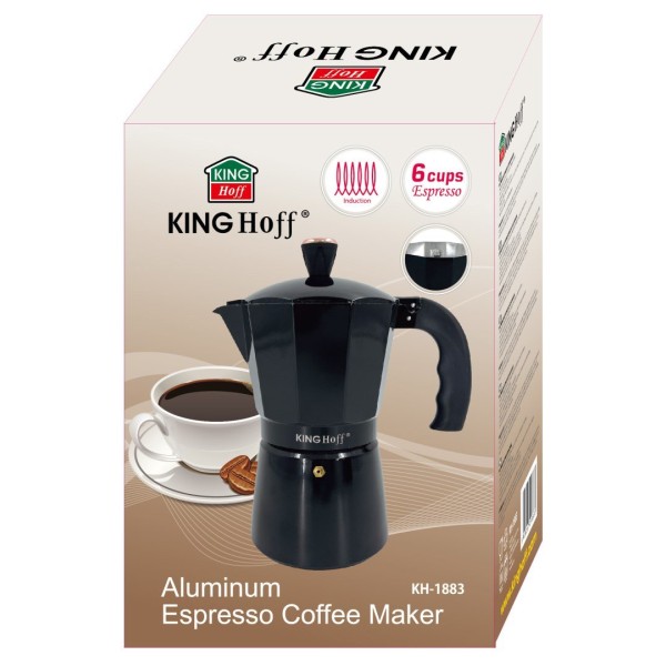 Kawiarka Kinghoff KH-1883 do espresso ciśnieniowa 300 ml na 6 filiżanek