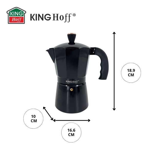 Kawiarka Kinghoff KH-1883 do espresso ciśnieniowa 300 ml na 6 filiżanek