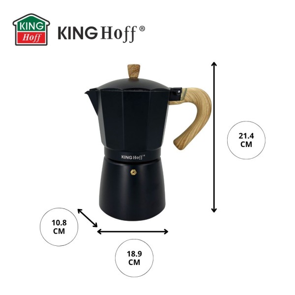 Kawiarka ciśnieniowa Kinghoff KH-1887 do espresso 450 ml na 9 filiżanek