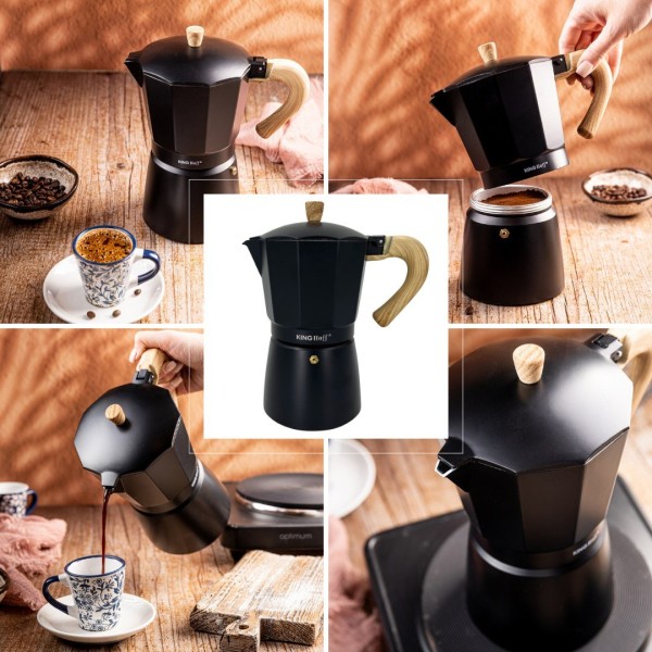 Kawiarka ciśnieniowa Kinghoff KH-1887 do espresso 450 ml na 9 filiżanek