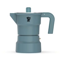 Емальована кавоварка Pezzetti Solidexpress для кави на 3 чашки, античний бірюзовий