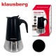 Кавоварка гейзерна Klausberg KB-7845, 300 мл, 6 чашок для приготування еспресо