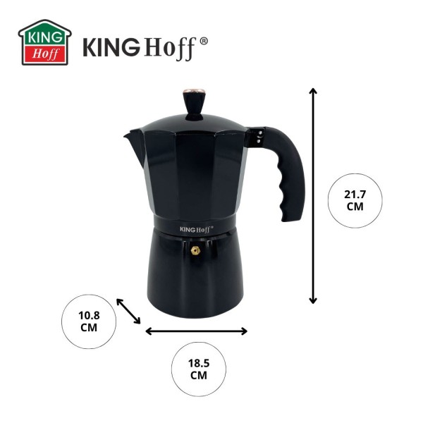 Kawiarka Kinghoff KH-1884 do parzenia espresso 450ml na 9 filiżanek
