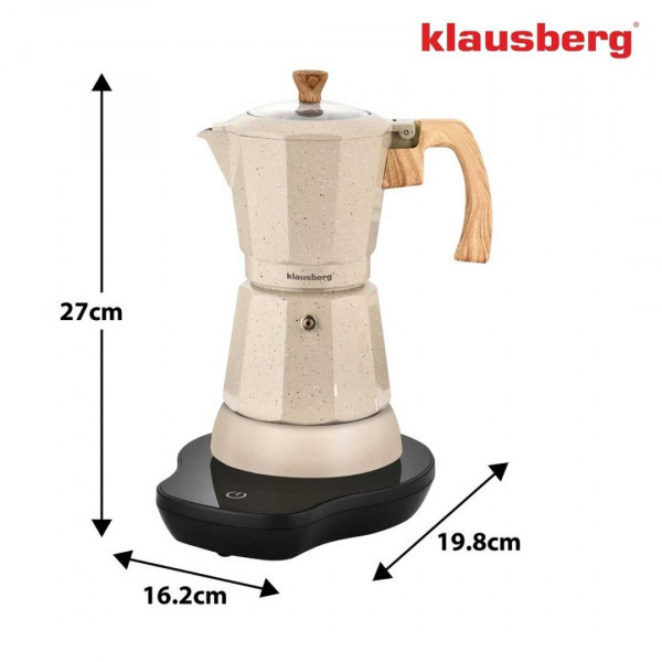KAWIARKA ELEKTRYCZNA ESPRESSO 300ml KLAUSBERG KB-7999 500W
