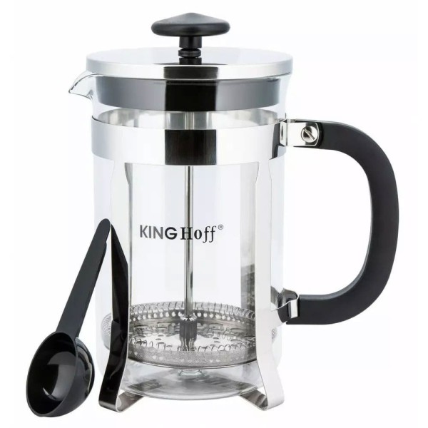 Заварник для чаю Kinghoff KH-4837 French Press 600 мл для приготування напоїв вдома