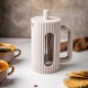 Заварник для кави та чаю Klausberg KB-7754 скляний French press 1000 мл бежева