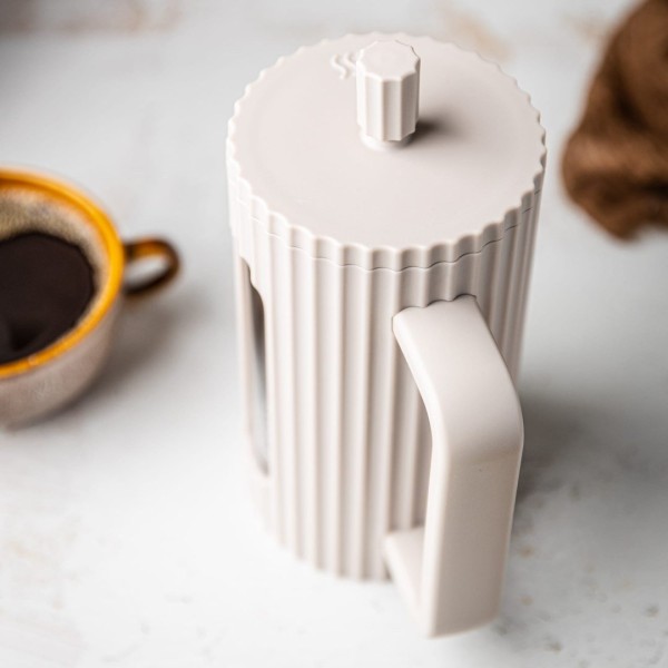 Заварник для кави та чаю Klausberg KB-7754 скляний French press 1000 мл бежева