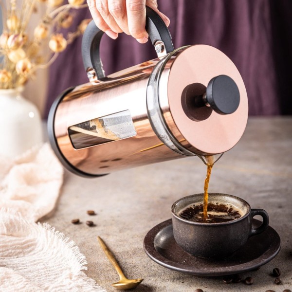 Zaparzacz do kawy i herbaty Klausberg KB-7740 French Press 1,0L różowe złoto