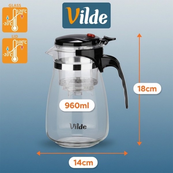 Dzbanek do zaparzania herbaty VILDE 259416 (960 ml)