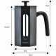 Заварник для кави та чаю Klausberg KB-7678 French Press 0,8 л для приготування напоїв