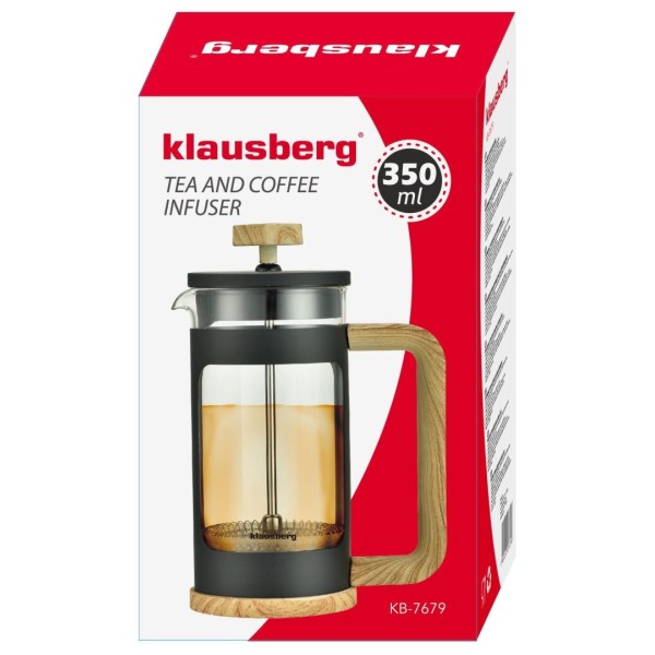 Заварник для кави та чаю Klausberg KB-7679 French Press 0,35 л для домашнього використання