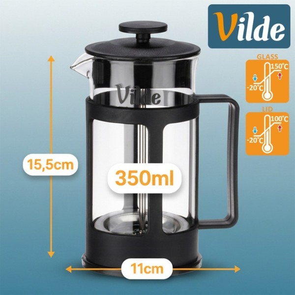 Поршневий заварник Bonavita 256426 для кави та чаю 350 мл, аксесуар для кухні