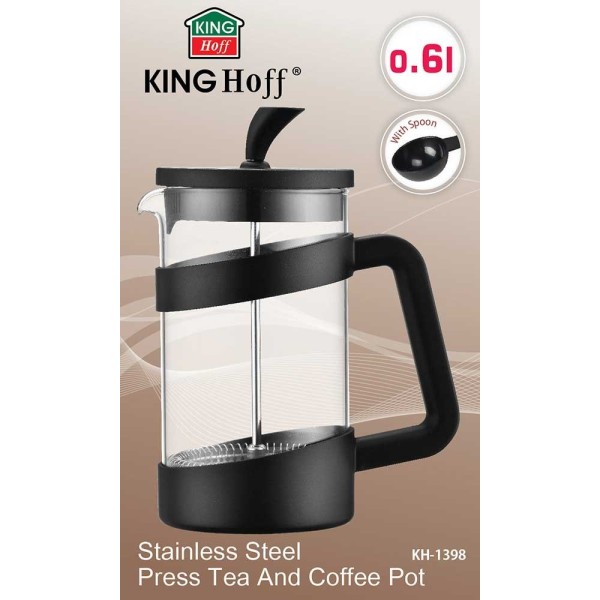Zaparzacz do herbaty KiNGHOFF KH-1398 600ml na zioła i liściaste herbaty