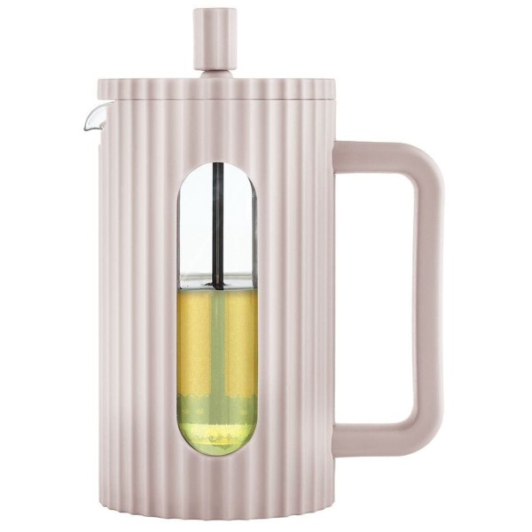 Заварник для чаю і кави Klausberg KB-7749, скляний French Press 600 мл, бежевий