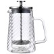 Заварник для кави і чаю Klausberg KB-7764 скляний French press 1000 мл срібний