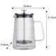 Заварник для кави і чаю Klausberg KB-7764 скляний French press 1000 мл срібний