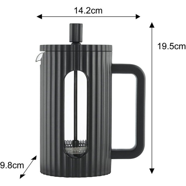 Zaparzacz do kawy i herbaty Klausberg KB-7746 szklany french press 600 ml czarny