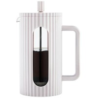 Заварювач для кави та чаю Klausberg KB-7753, скляний French press кремовий 1000 мл