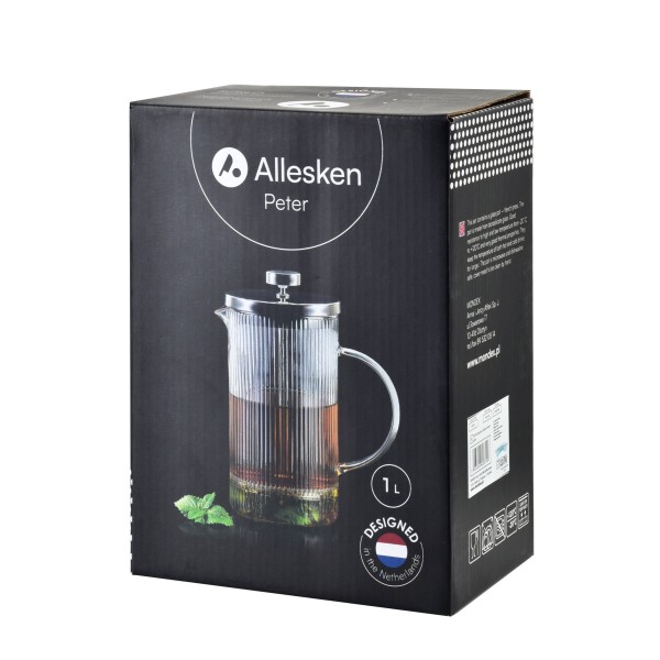 Zaparzacz do kawy Peter Dzbanek z tłokiem French Press 1000 ml paski