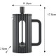 Заварник для кави і чаю Klausberg KB-7741 скляний French press 350 мл чорний