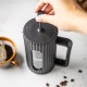 Заварник для кави і чаю Klausberg KB-7741 скляний French press 350 мл чорний