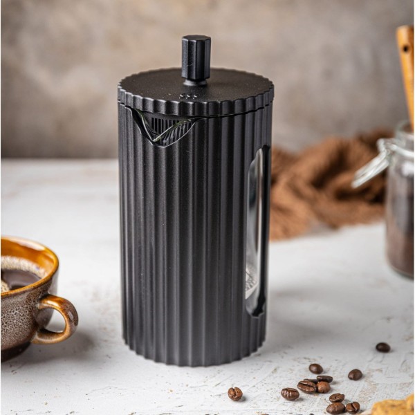 Заварник для кави і чаю Klausberg KB-7741 скляний French press 350 мл чорний
