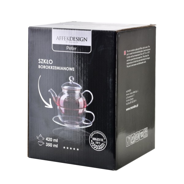 Чайник з чашкою Peter Tea for one 350 мл/420 мл — посуд для заварювання чаю дома