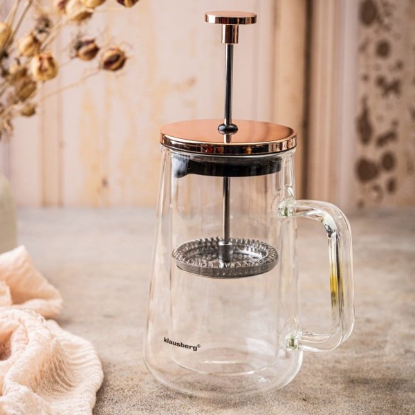 Zaparzacz do kawy i herbaty Klausberg KB-7724 French Press 0,60L do parzenia w domu