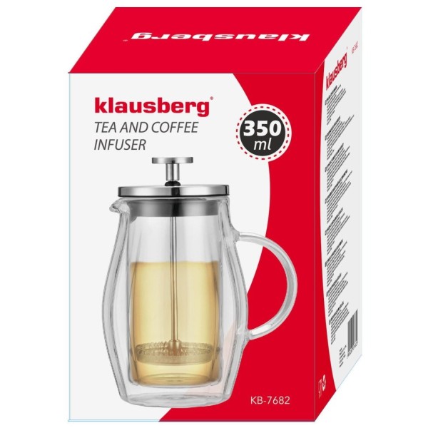 Zaparzacz do kawy i herbaty Klausberg KB-7682 French Press 0,35L do parzenia aromatycznych napojów