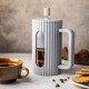 Заварник для кави та чаю Klausberg KB-7742, скляний French press 350 мл, сірий