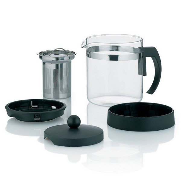 Чайник-заварник KELA Auron, 0,7 л, чорний — для заварювання чаю та подачі