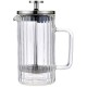 Zaparzacz do kawy i herbaty Klausberg KB-7757 szklany 600 ml french press srebrny