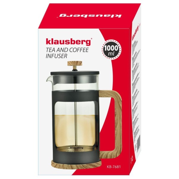 Zaparzacz do kawy i herbaty Klausberg KB-7681 French Press 1.0L do ekspresji smaków