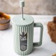 Zaparzacz do kawy i herbaty Klausberg KB-7750 szklany french press 600 ml zielony