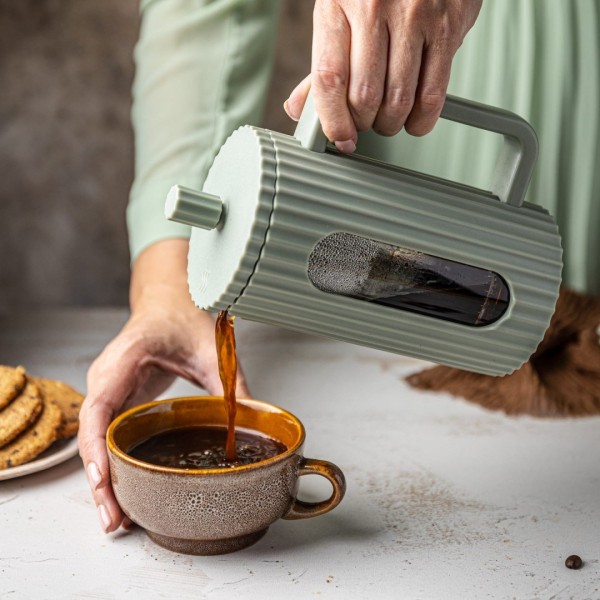 Zaparzacz do kawy i herbaty Klausberg KB-7750 szklany french press 600 ml zielony