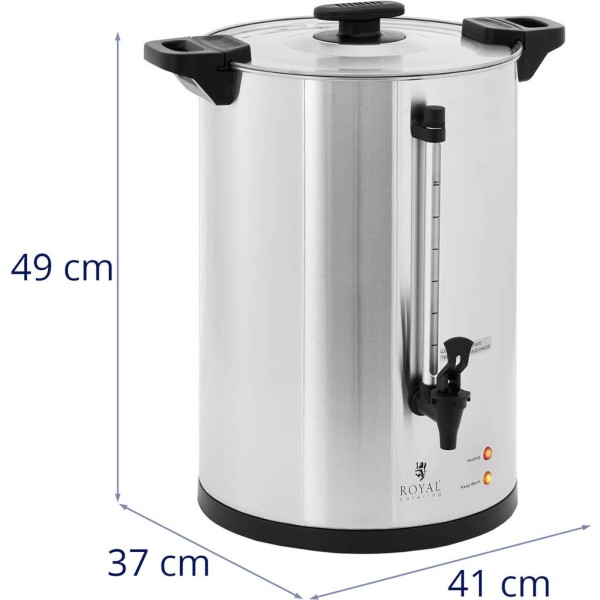 Zaparzacz do kawy i herbaty 20 l 1650 W srebrny z kranem
