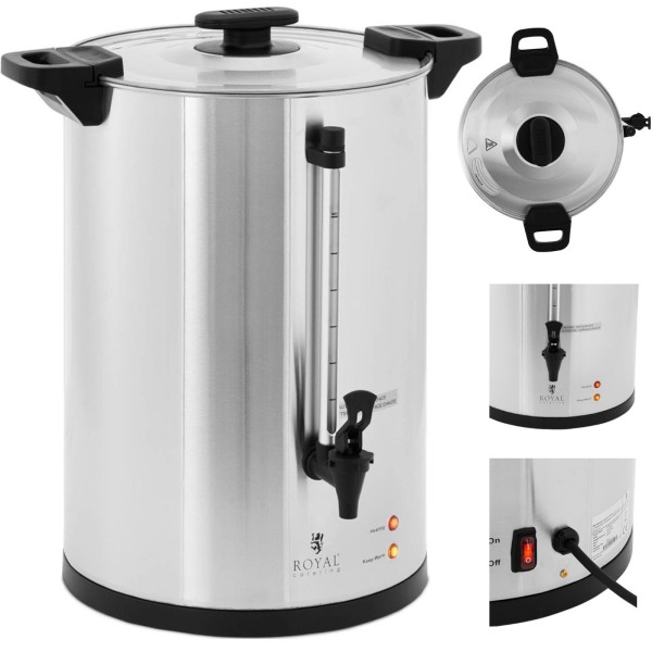 Zaparzacz do kawy i herbaty 20 l 1650 W srebrny z kranem