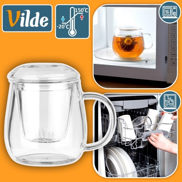 Кружка для заварювання Simonelli з запарником і кришкою 400 мл для кави та чаю