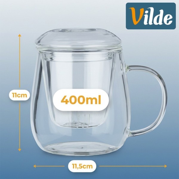 Кружка для заварювання Simonelli з запарником і кришкою 400 мл для кави та чаю