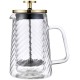 Заварник для кави і чаю Klausberg KB-7766 600 мл скляний French press золотий