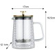 Заварник для кави і чаю Klausberg KB-7766 600 мл скляний French press золотий